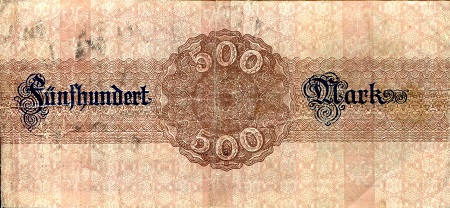Germany - Notgeld 500 Mark F/VG (see large scan) pick #: NP