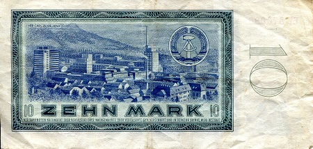 Germany, East (GDR) 10 Marks VG (See large scan) pick #: 23a