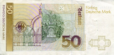 Germany, West (FDR) 50 Deutsche Marks VF (see scan - standard staple holes) pick #: 40c