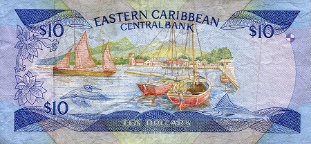 Grenada 10 Dollar VF (see large scan) pick #: 23G1