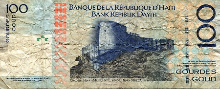 Haiti 100 Gourdes VG (see large scan) pick #: 275a
