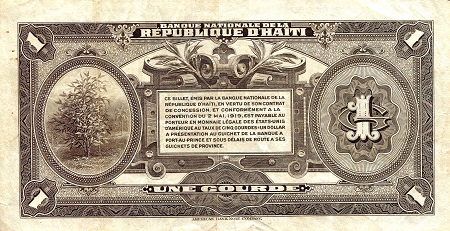 Haiti 1 Gourdes VF (see large scan) Hard Fold pick #: 150