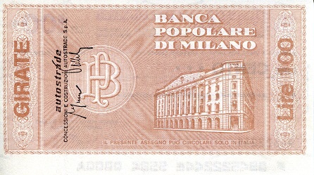 Italy (Emergency Issue) 100 Lire aUNC pick #: be2244