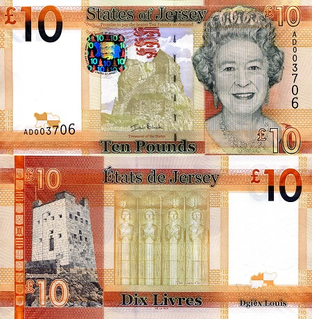 Jersey 10 Pounds Pick Number: 34a UNC Banknote
