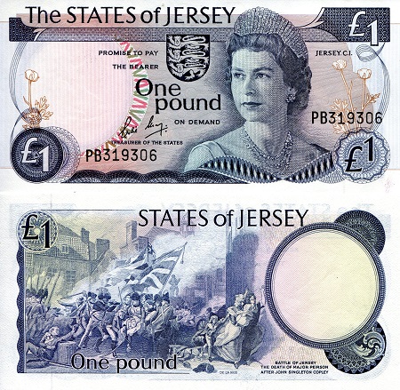 Jersey 1 Pound Pick Number: 11b UNC Banknote