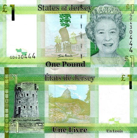 Jersey 1 Pound Pick Number: 32 UNC Banknote