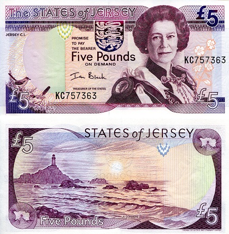 Jersey 5 Pound Pick Number: 27a UNC Banknote