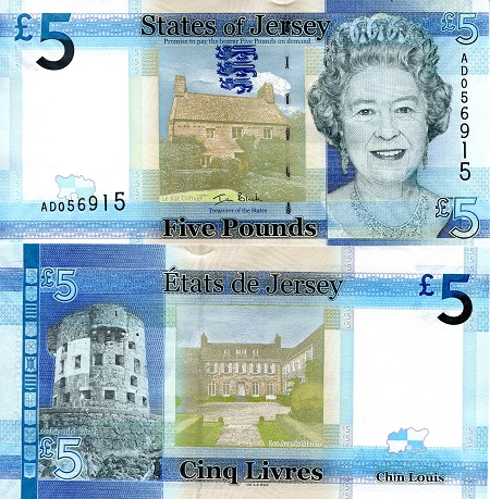 Jersey 5 Pound Pick Number: 33 UNC Banknote