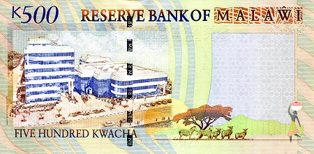 Malawi 500 Kwacha UNC pick #: 48A