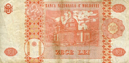 Moldova 10 Leu UNC pick #: 10b