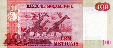 Mozambique 100 Meticais UNC pick #: 145a