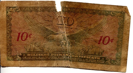 USA - Military 10 Cents Poor (see large scan) pick #: m58