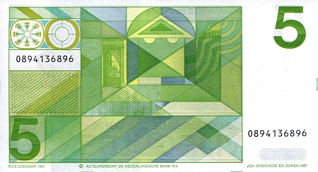 Netherlands 5 Gulden UNC pick #: 95