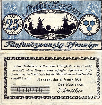 Germany - Notgeld 25 Pfennig Pick Number: NP XF/VF Banknote