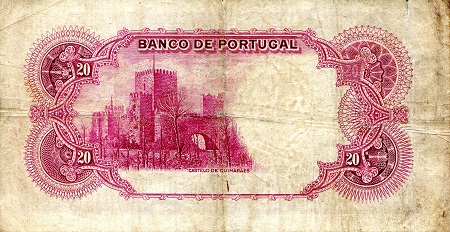 Portugal 20 Escudos VG (see large scan) pick #: 143