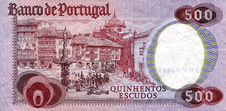 Portugal 500 Escudos VF pick #: 177