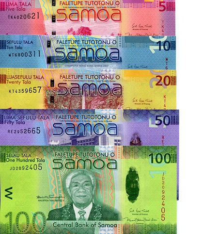 Samoa 5-100 Tala Pick Number: 38-43 (not p42) UNC Banknote