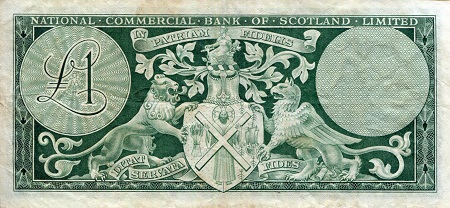 Scotland 1 Pound F (See large scan) pick #: 369a