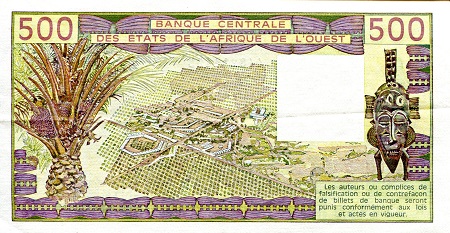Senegal 500 Francs XF (2 hard folds) pick #: 706-Ka