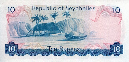 Seychelles 10 Rupees UNC pick #: 19a