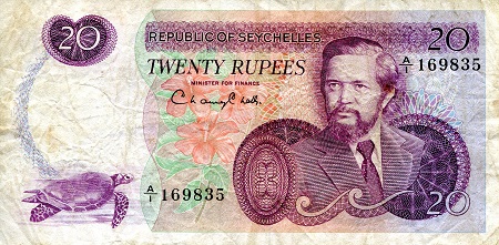 Seychelles 20 Rupees Pick Number: 20 VF/F (see large scan) Banknote
