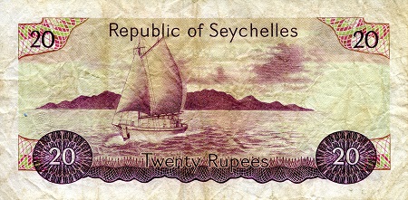 Seychelles 20 Rupees VF/F (see large scan) pick #: 20