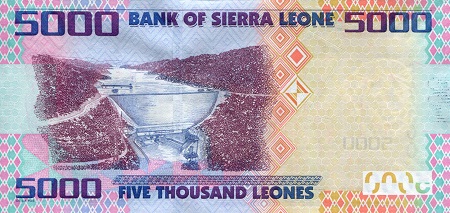 Sierra Leone 5,000 Leones aUNC pick #: 32b