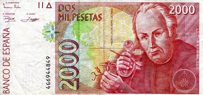 Spain 2,000 Pesetas Pick Number: 162 F (see scan) Banknote