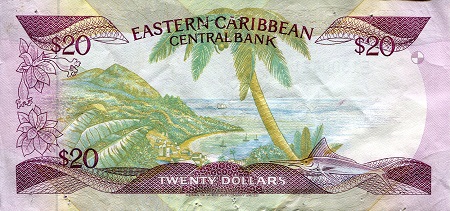 Saint Lucia 20 Dollar F (see large scan) pick #: 20L