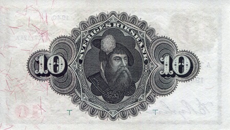 Sweden 10 Kronor XF (see large scan) pick #: 34w