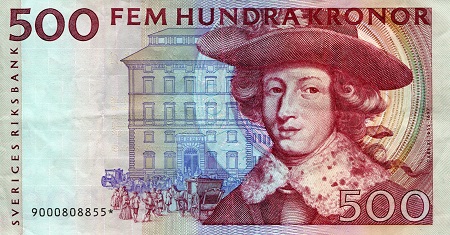 Sweden 500 Kronor Pick Number: 59r VF (see large scan) Banknote