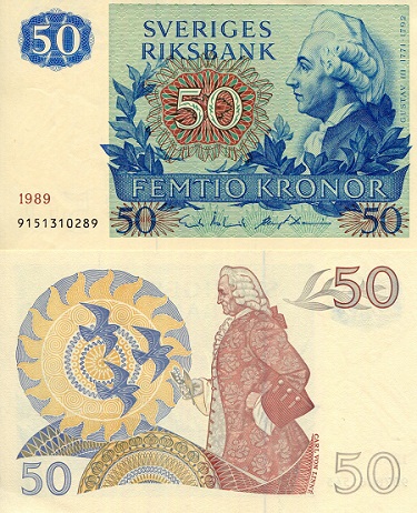 Sweden 50 Kronor Pick Number: 53d UNC Banknote