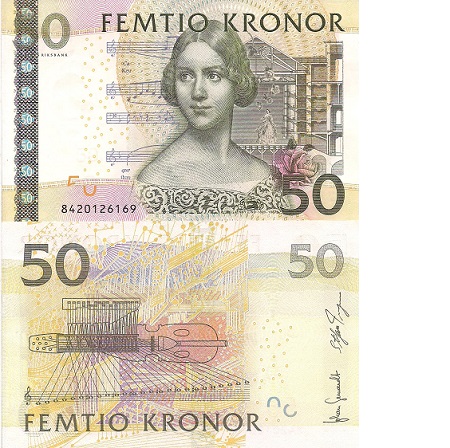 Sweden 50 Kronor Pick Number: 64c UNC Banknote