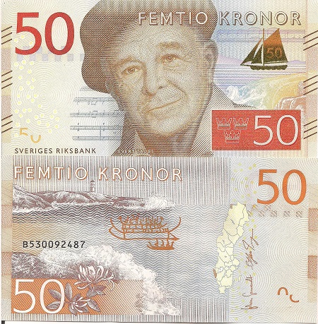 Sweden 50 Kronor Pick Number: 70 UNC Banknote