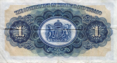 Trinidad and Tobago 1 Dollar VF/F (see large scan) pick #: 5c