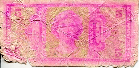 USA - Military 5 Cents Poor (see large scan) pick #: m36