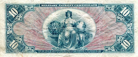 USA - Military 10 Dollars F/VG (see scan) pick #: m49
