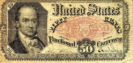 USA - Fractional Currency 50 Cents Pick Number: 124 VG (see scan) Banknote