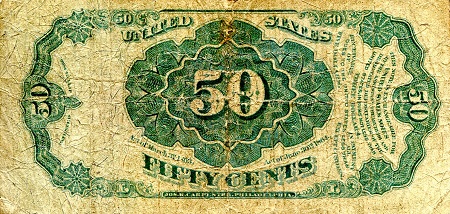 USA - Fractional Currency 50 Cents VG (see scan) pick #: 124