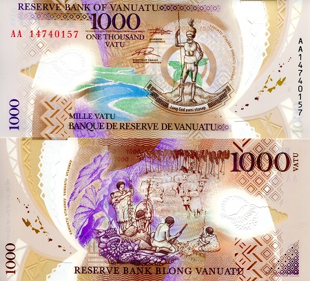 Vanuatu  1,000 Vatu Pick Number: 13 UNC Banknote