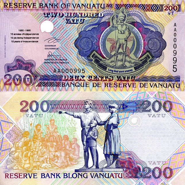 Vanuatu  200 Vatu Pick Number: 9 UNC Banknote