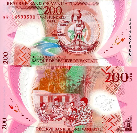 Vanuatu  200 Vatu Pick Number: 12 UNC Banknote