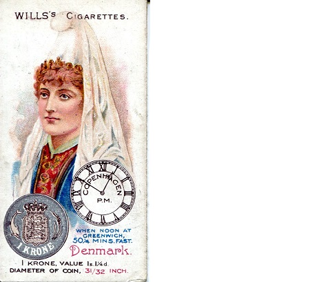 Denmark  Wills Cigarette Card Fair to Good