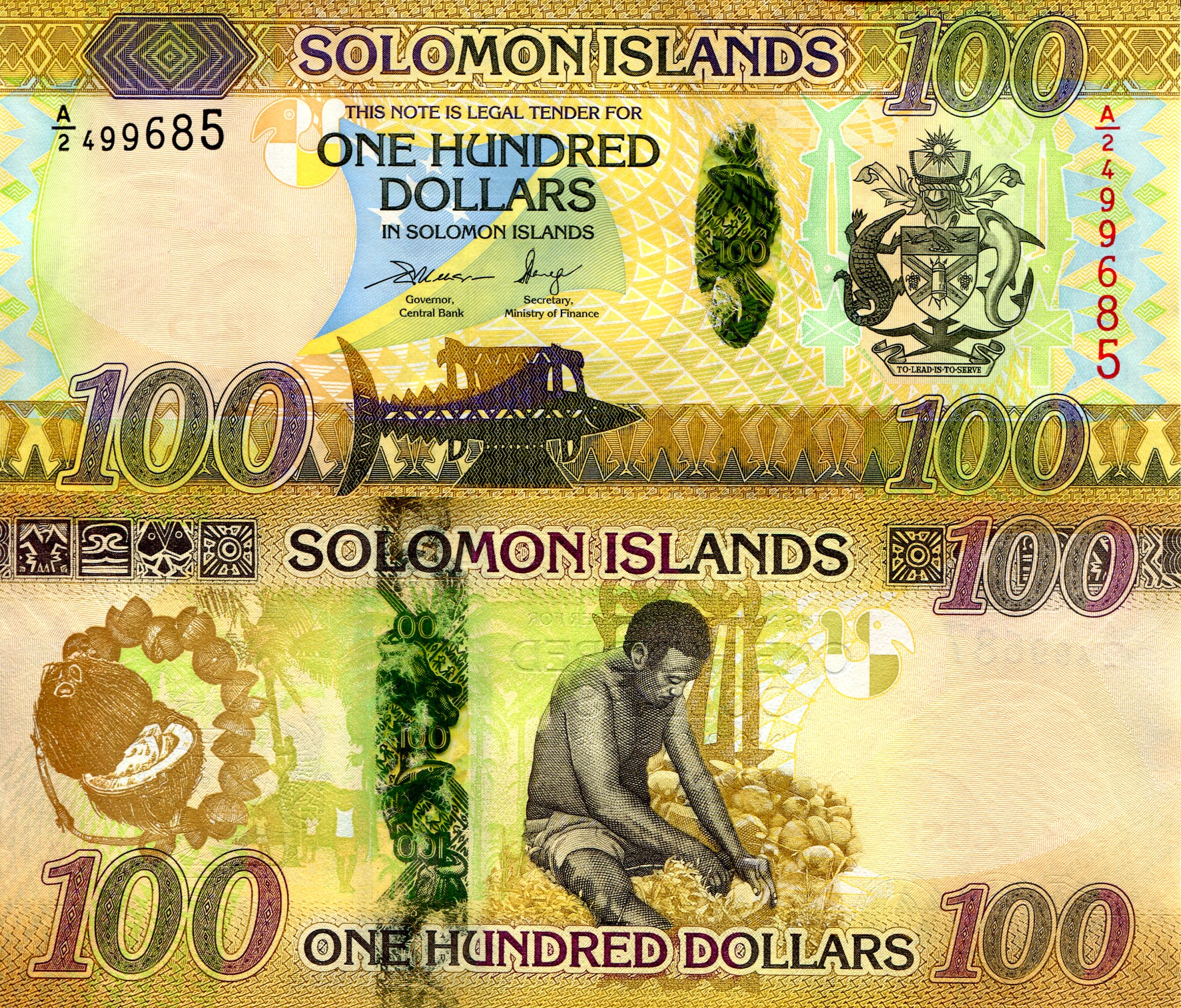 Solomon Islands 100 Dollars UNC pick #: 36a