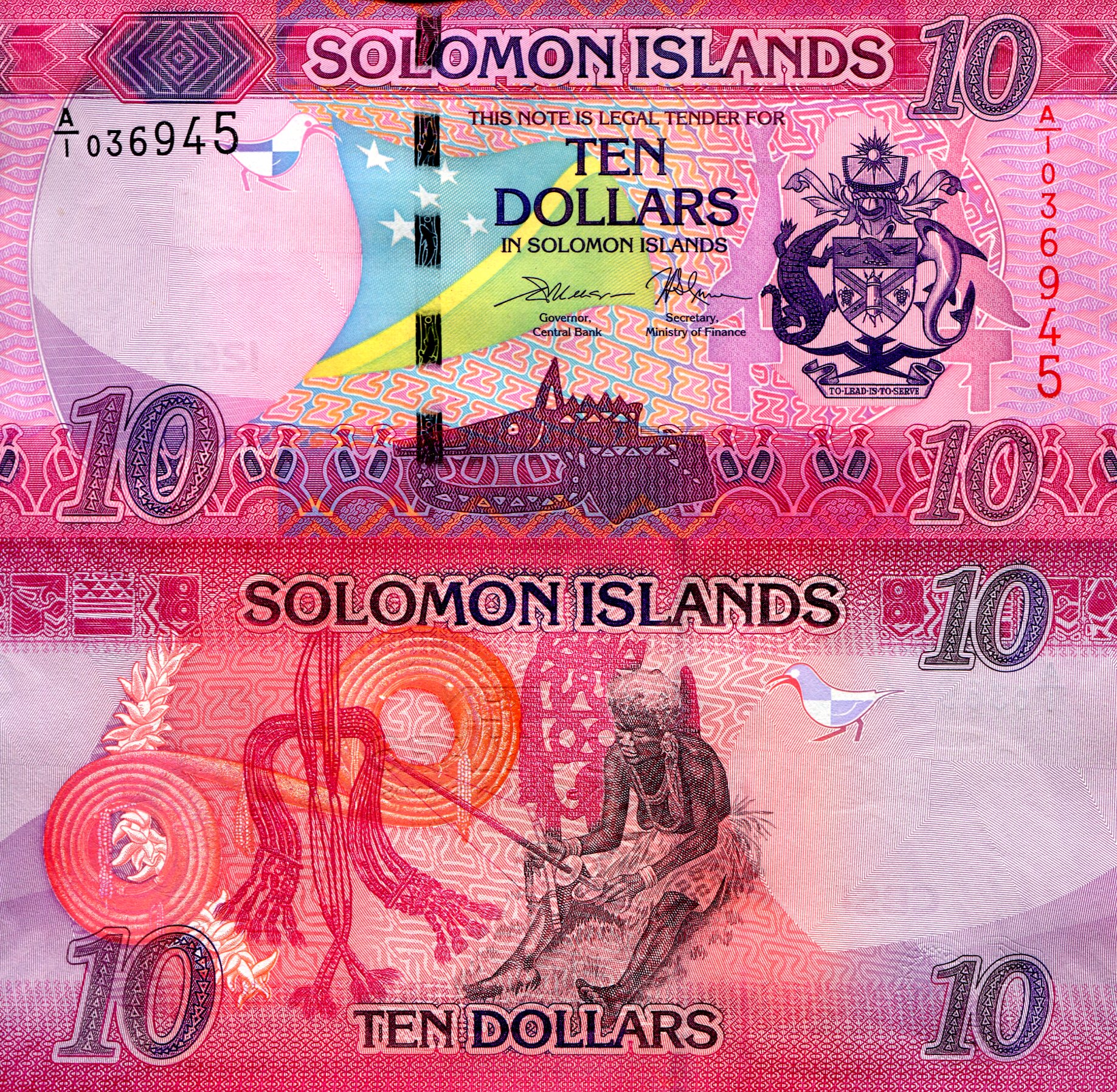 Solomon Islands 10 Dollars UNC pick #: 33a
