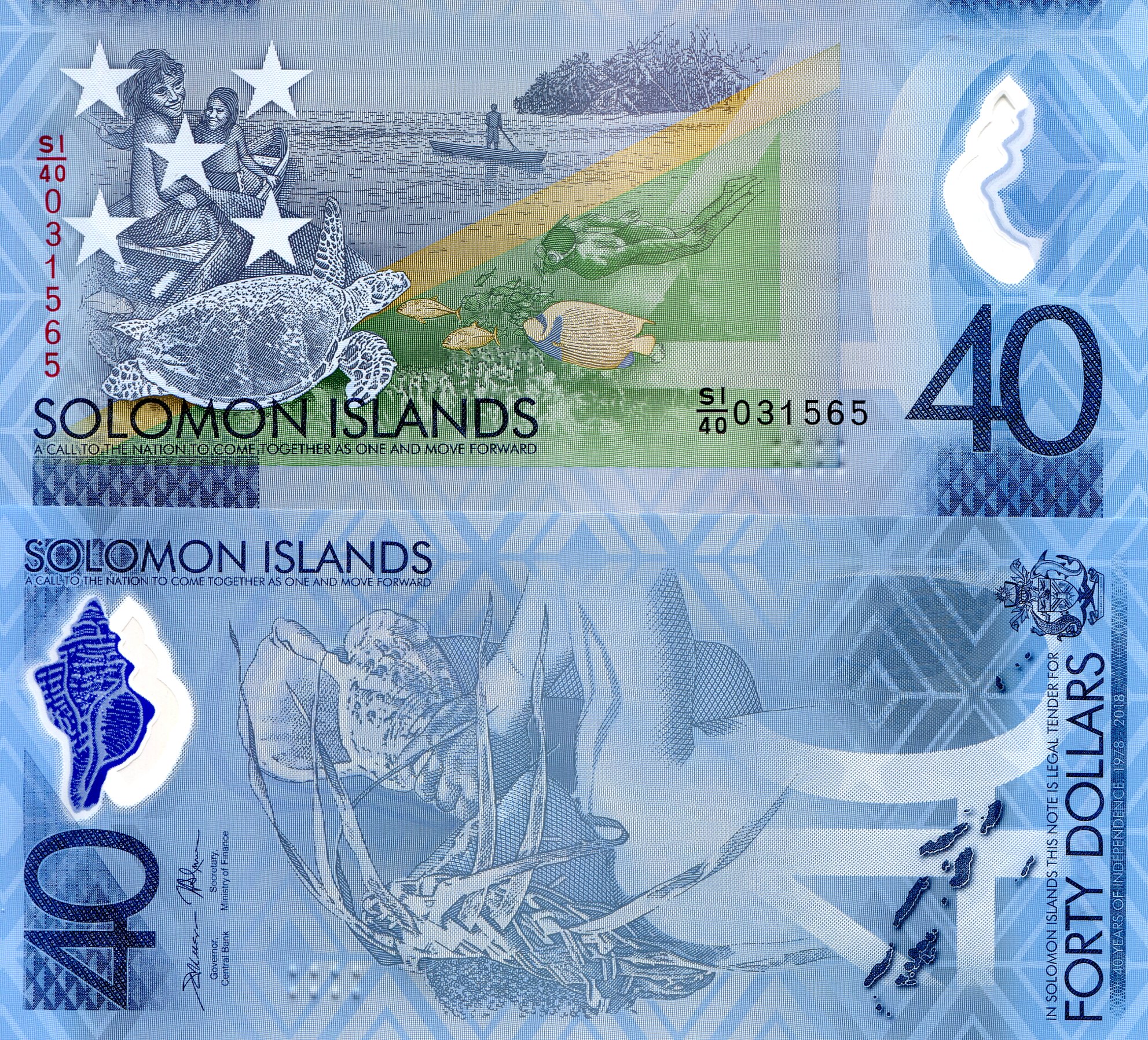 Solomon Islands 40 Dollars UNC pick #: 37a