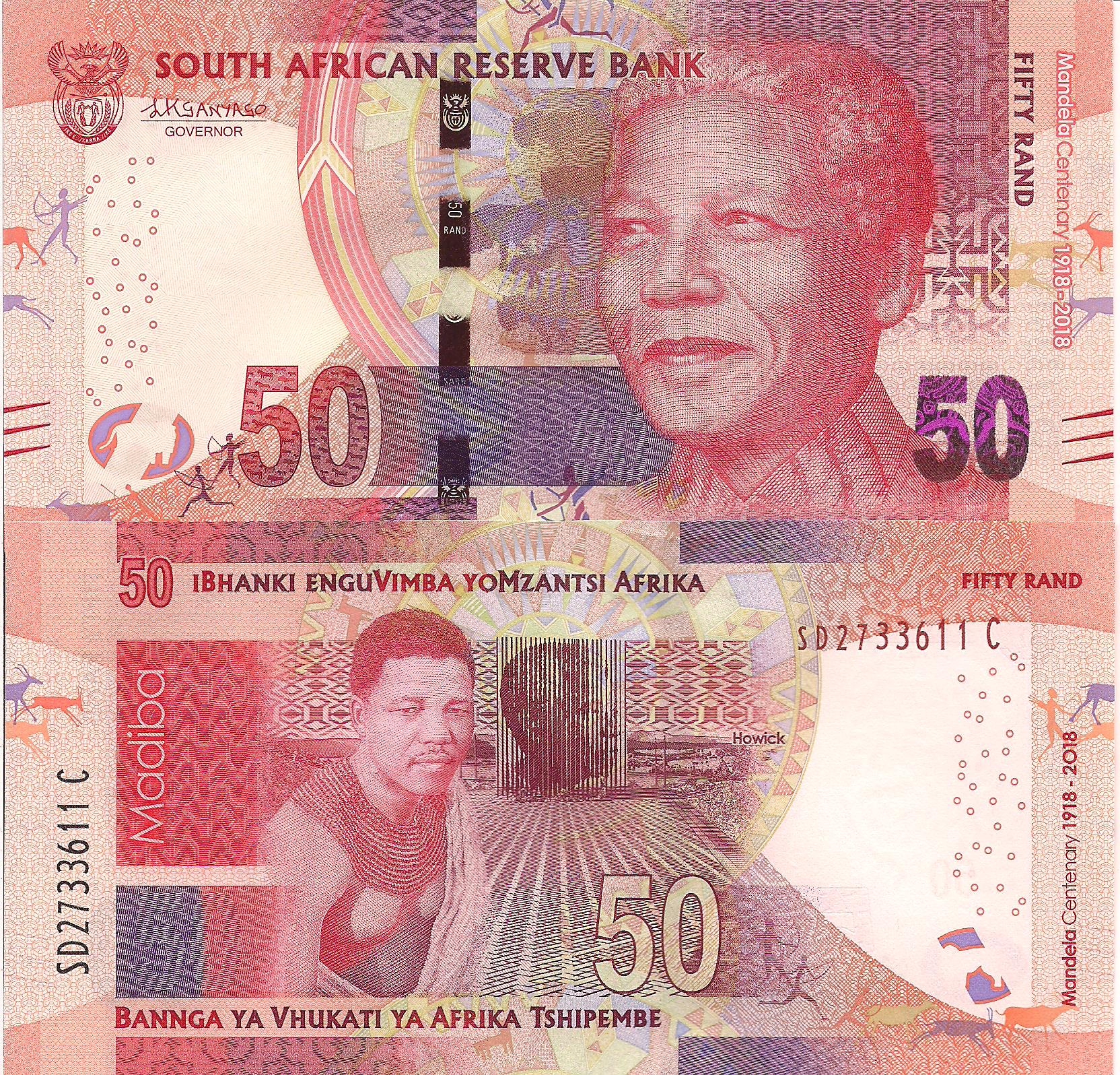 South Africa 50 Rand UNC pick #: 145