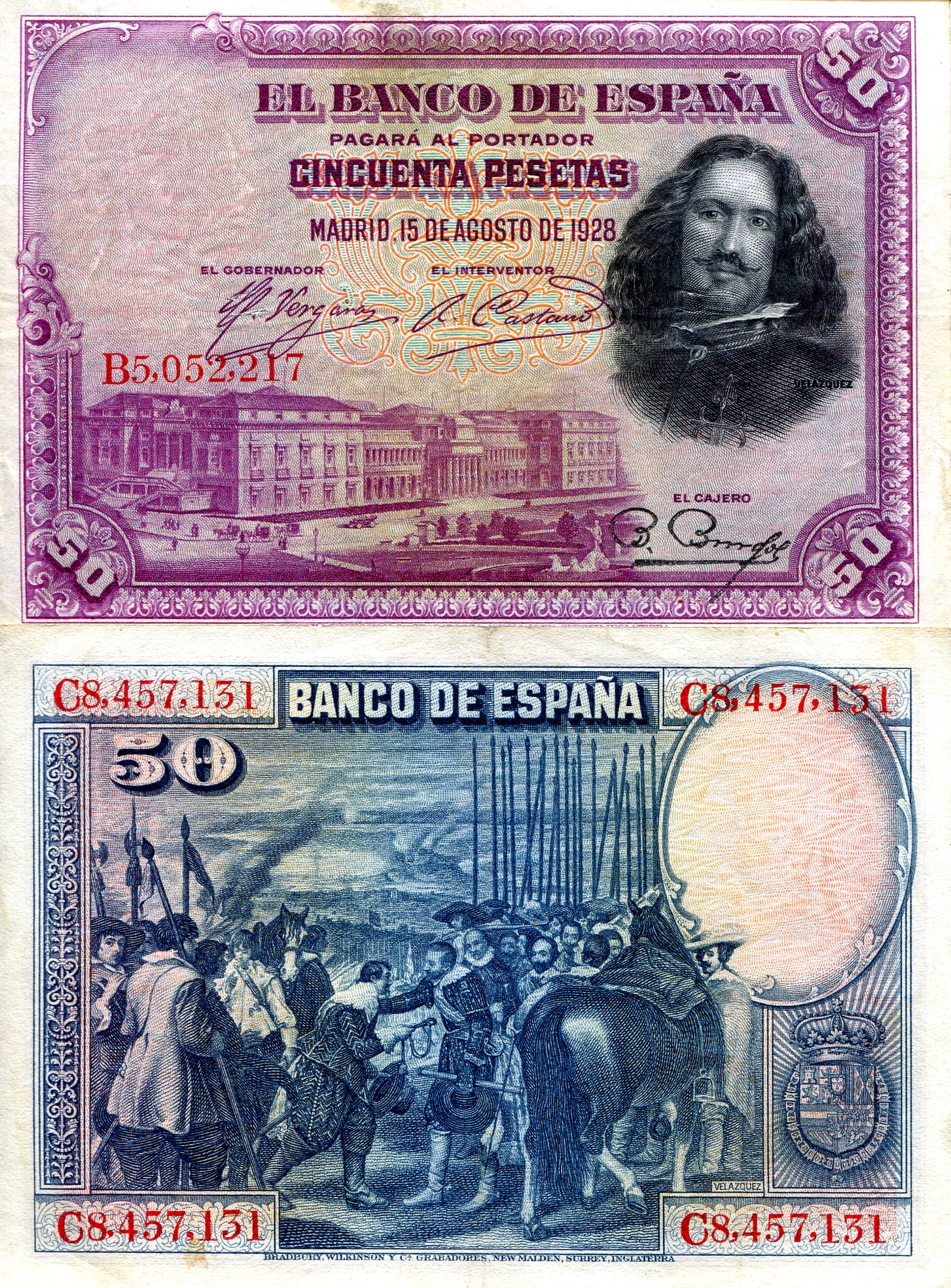 Spain 50 Pesetas VF pick #: 75b