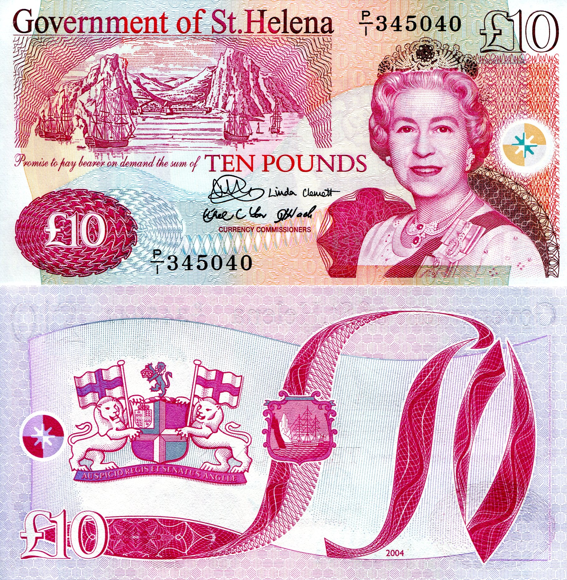 Saint Helena 10 Pound UNC pick #: 12a