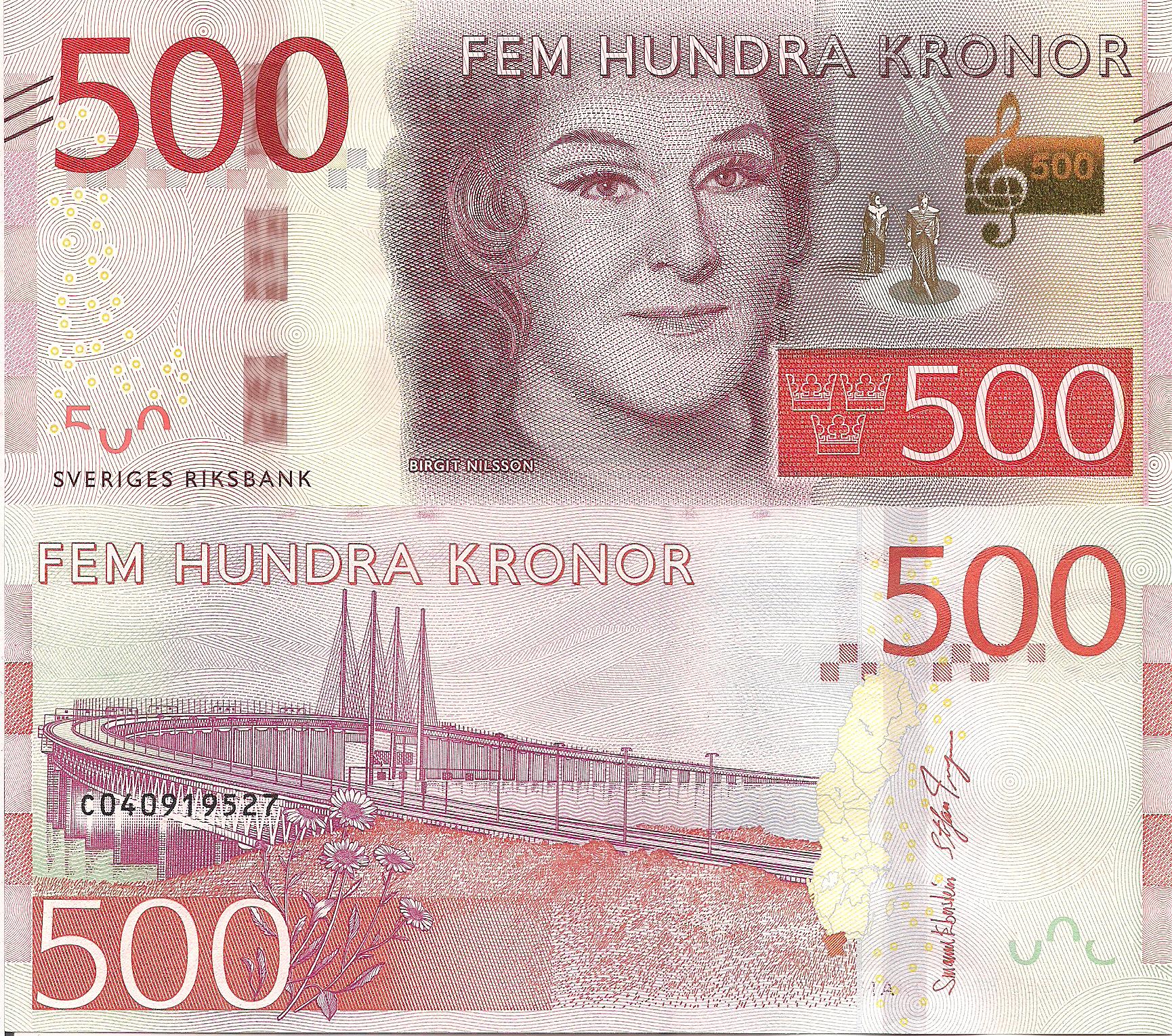 Sweden 500 Kronor UNC pick #: 73